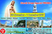 ZIARAH EROPA Katolik 30 November  11 Desember 2017 FatimaLourdesRoma SUPER PROMO